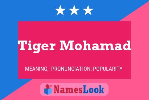 Póster del nombre Tiger Mohamad