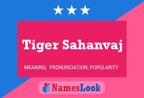 Póster del nombre Tiger Sahanvaj