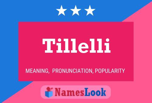 Póster del nombre Tillelli