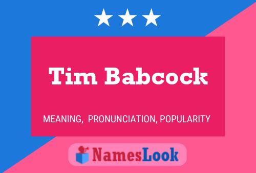 Póster del nombre Tim Babcock