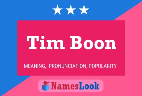 Póster del nombre Tim Boon