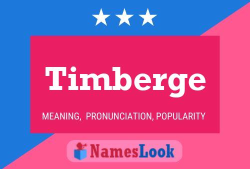 Póster del nombre Timberge