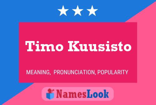 Póster del nombre Timo Kuusisto