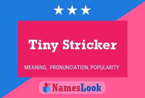 Póster del nombre Tiny Stricker