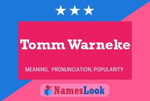 Póster del nombre Tomm Warneke