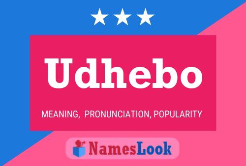 Póster del nombre Udhebo