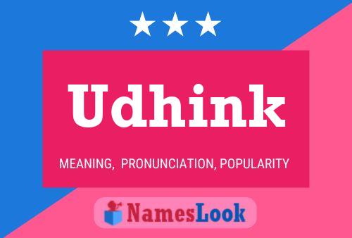 Póster del nombre Udhink