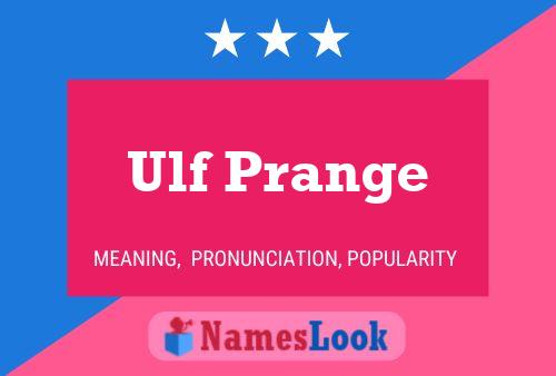 Póster del nombre Ulf Prange