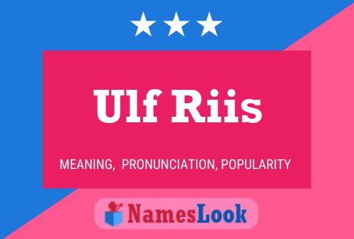 Póster del nombre Ulf Riis