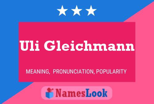 Póster del nombre Uli Gleichmann