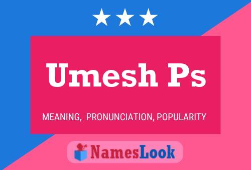 Póster del nombre Umesh Ps