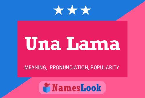 Póster del nombre Una Lama