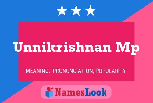 Póster del nombre Unnikrishnan Mp