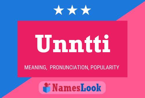 Póster del nombre Unntti