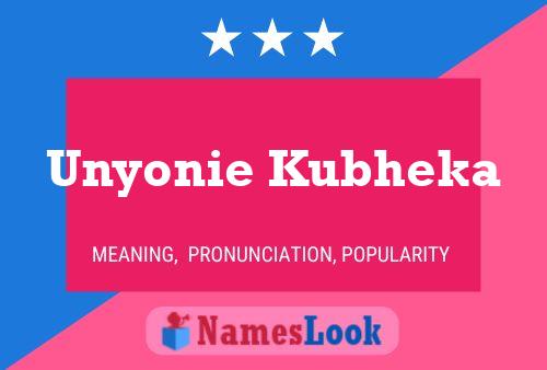 Póster del nombre Unyonie Kubheka