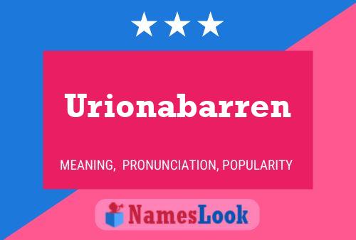 Póster del nombre Urionabarren