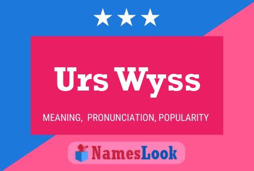 Póster del nombre Urs Wyss