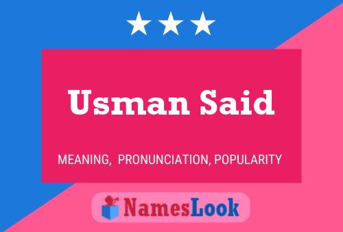 Póster del nombre Usman Said