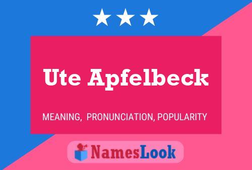 Póster del nombre Ute Apfelbeck