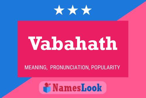 Póster del nombre Vabahath