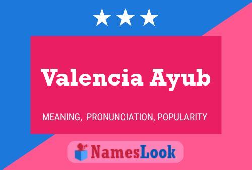 Póster del nombre Valencia Ayub