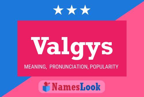 Póster del nombre Valgys