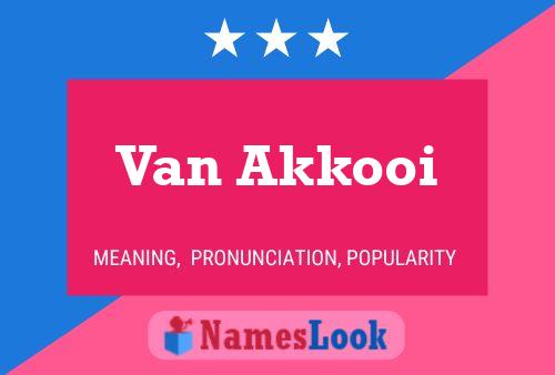 Póster del nombre Van Akkooi