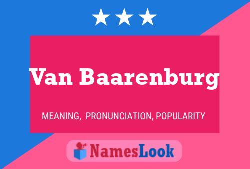 Póster del nombre Van Baarenburg