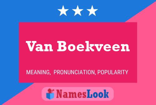 Póster del nombre Van Boekveen