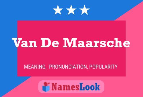 Póster del nombre Van De Maarsche