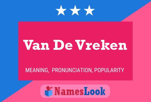 Póster del nombre Van De Vreken