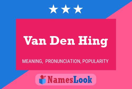 Póster del nombre Van Den Hing