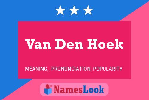 Póster del nombre Van Den Hoek