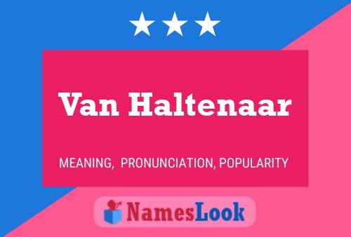 Póster del nombre Van Haltenaar