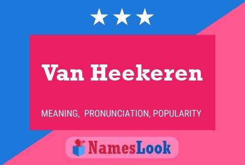 Póster del nombre Van Heekeren