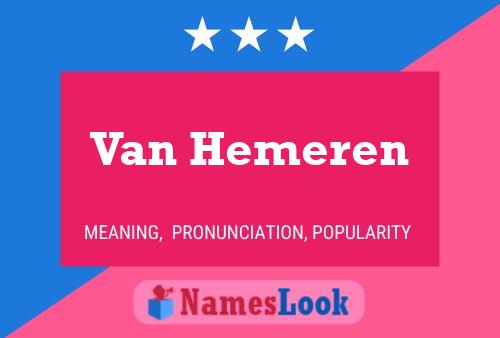 Póster del nombre Van Hemeren