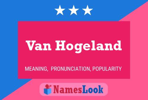 Póster del nombre Van Hogeland