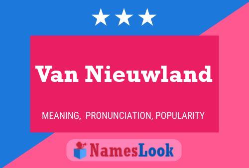 Póster del nombre Van Nieuwland