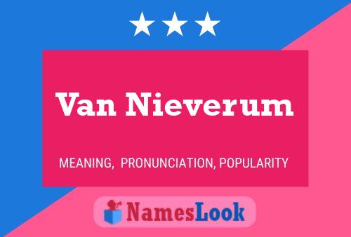 Póster del nombre Van Nieverum