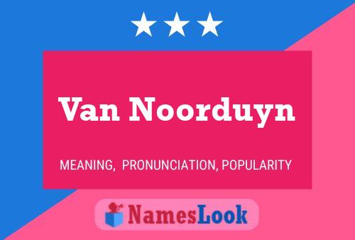 Póster del nombre Van Noorduyn