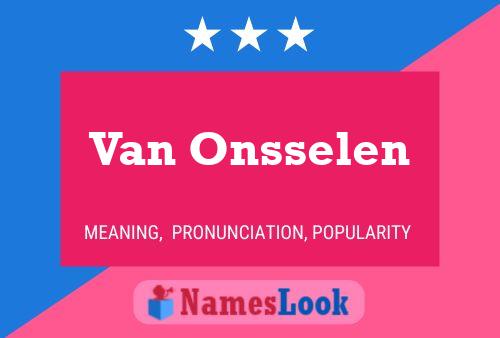 Póster del nombre Van Onsselen