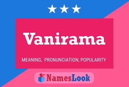 Póster del nombre Vanirama