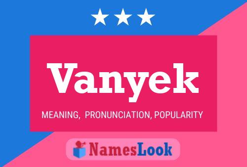 Póster del nombre Vanyek