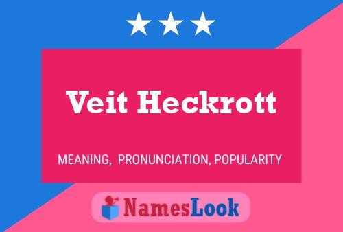 Póster del nombre Veit Heckrott