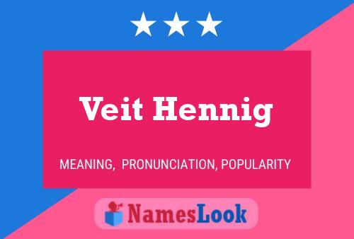 Póster del nombre Veit Hennig