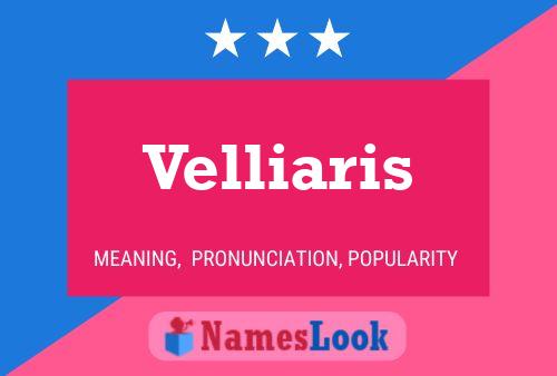 Póster del nombre Velliaris