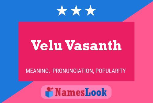 Póster del nombre Velu Vasanth