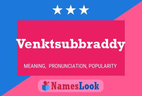 Póster del nombre Venktsubbraddy