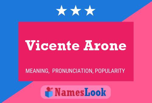 Póster del nombre Vicente Arone