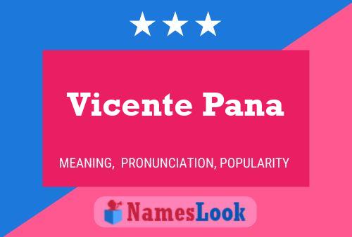 Póster del nombre Vicente Pana